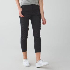 Lululemon Go City Trek Trouser Black Stretch Travel Commute Pants Zipper Fly 4